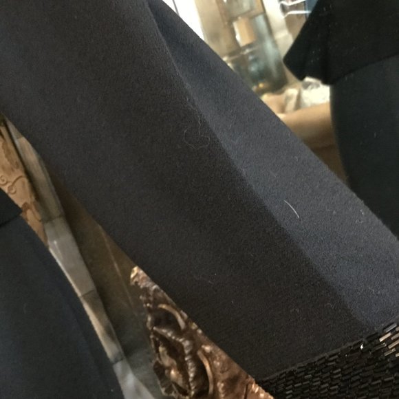 Vintage Pia Rucci black beaded wide collar top - Picture 5 of 7